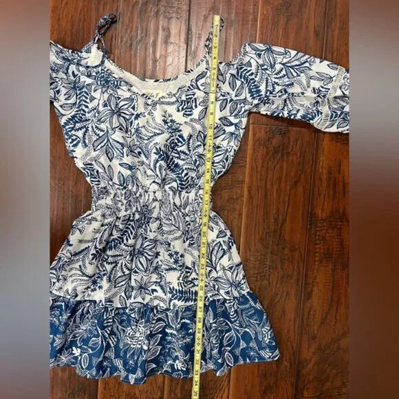 Eliza J Blue and White Floral Petite Dress - Picture 9 of 9